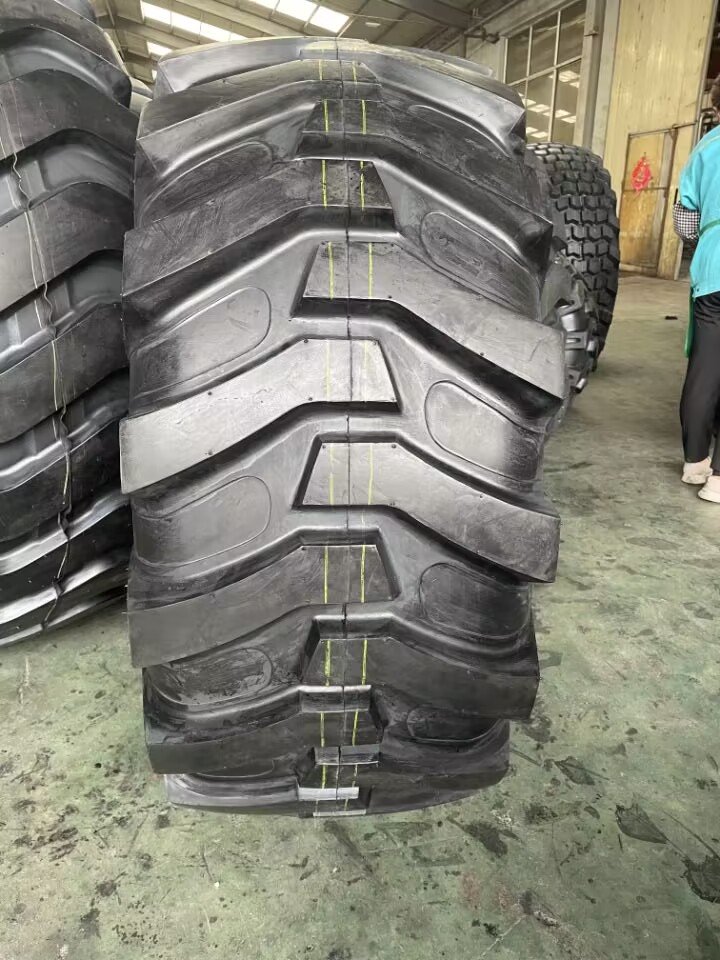 Backhoe Rear Tires on a Digger