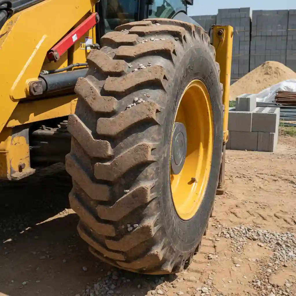 16.9x24 Backhoe Tires with Titanic Traction